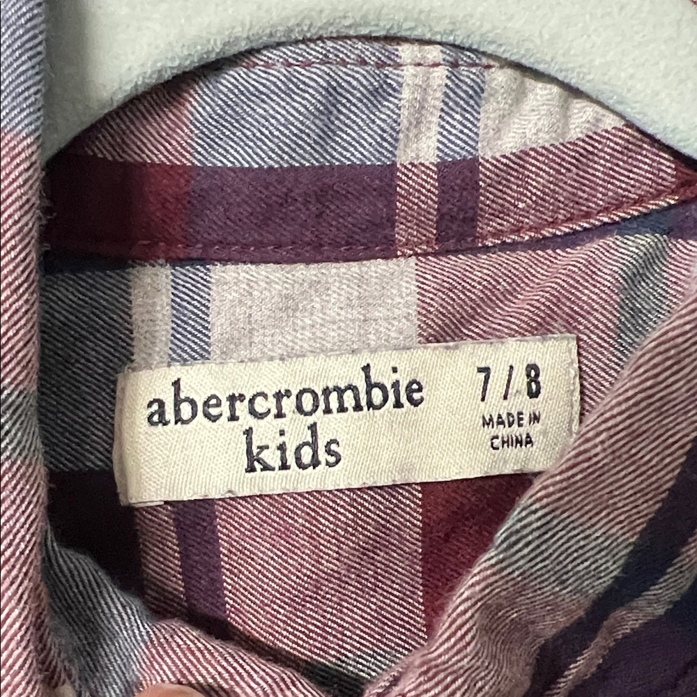 Plaid Kids Shirt - Red and Blue - Picture 2 of 5